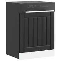 Dishwasher Panel Lucca Black Engineered Wood