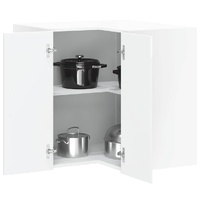 Kitchen Wall Corner Cabinet "Porto" High Gloss White Engineered Wood