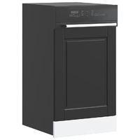 Dishwasher Panel Porto Black 45x1,5x57 cm Engineered Wood