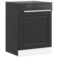 Dishwasher Panel Porto Black 60x1,5x57 cm Engineered Wood