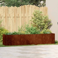 Planter Rusty 200x40x40 cm Weathering Steel