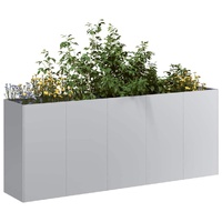 Planter 200x40x80 cm Galvanised Steel