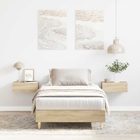 Bed Frame No Mattress Sonoma Oak 90x190 cm Engineered Wood