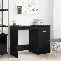 Desk with Storage Black Oak 100 x 50 x 76 cm Engineered Wood