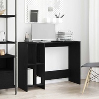 Desk with Shelf Black Oak 102,5 x 35 x 75 cm Engineered Wood