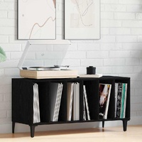 Record Cabinet Black Oak 100 x 38 x 48 cm Engineered Wood