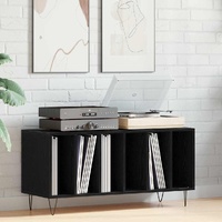 Record Cabinet Black Oak 100 x 38 x 48 cm Engineered Wood
