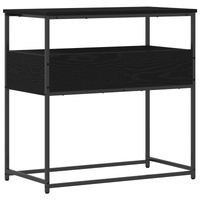 Console Table Black Oak 75 x 40 x 75 cm Engineered Wood