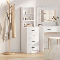 Highboard with Drawer White 40 x 41 x 135 cm Engineered wood
