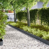 Lawn Edging 30 pcs Anthracite 100 x 0.05 x 20 cm