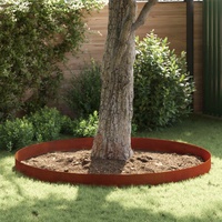 Lawn Edging 4 pcs Rusty 450 x 0.05 x 20 cm Weathering Steel