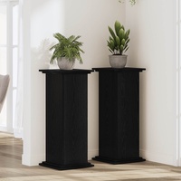 Plant Stand Black Oak 33 x 33 x 80 cm Engineered wood