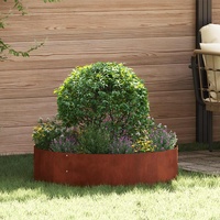 Planter Ring 5 pcs Brown 80 x 80 x 20 cm Weathering Steel