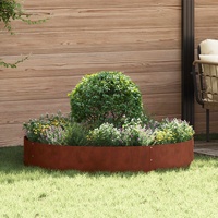 Planter Ring 5 pcs Brown 120 x 120 x 20 cm Weathering Steel