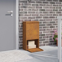 Parcel Drop Box Rusty 44 x 22 x 82 cm Weathering Steel