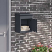 Parcel Drop Box with Storage Anthracite 47.5 x 38 x 59 cm Steel