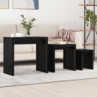 Coffee Table 3 pcs Black Oak Engineered wood