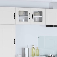 Wall Glass Cabinet LUCCA 2 pcs White 40 x 31 x 40 cm