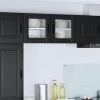 Wall Glass Cabinet LUCCA Black 40 x 31 x 40 cm Engineered Wood
