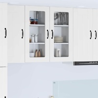 Wall Glass Cabinet LUCCA White 40 x 31 x 80 cm Engineered Wood