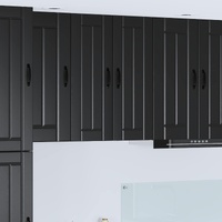 Wall Cabinet LUCCA 2 pcs Black 30 x 31 x 80 cm Engineered Wood