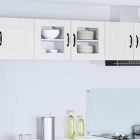 Wall Glass Cabinet PORTO White 40 x 31 x 40 cm Engineered Wood