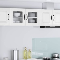 Wall Glass Cabinet PORTO 2 pcs High Gloss White 40 x 31 x 40 cm