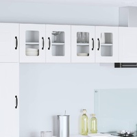 Wall Glass Cabinet PORTO White 60 x 31 x 40 cm Engineered Wood