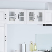 Wall Glass Cabinet PORTO High Gloss White 60 x 31 x 40 cm