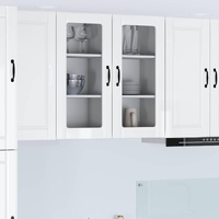 Wall Glass Cabinet PORTO High Gloss White 40 x 31 x 80 cm