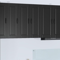 Wall Cabinet PORTO 2 pcs Black 30 x 31 x 80 cm Engineered Wood