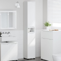 Bathroom Cabinet White 30.5 x 30 x 195 cm Engineered Wood