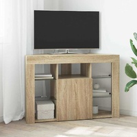 Corner LED TV Cabinet Sonoma Oak 100x40x68cm Engineered Wood