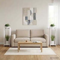 Plant Stand 2 pcs White 30 x 30 x 100 cm Engineered Wood