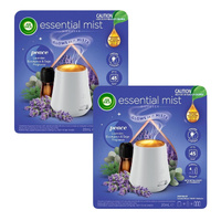 Air Wick Essential Mist Diffuser Peace Lavender Eucalyptus Sage 20mL x2