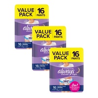 Always Discreet Underwear Night Pants Large 16pk x3