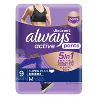 Always Discreet 5 in 1 Pants Medium 10-16 70-100cm 9 Pack