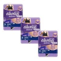 Always Discreet 5 in 1 Pants Medium 10-16 70-100cm 9 Pack x3