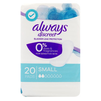 Always Small Discreet Bladder Leak Protection Pads 20 Pack