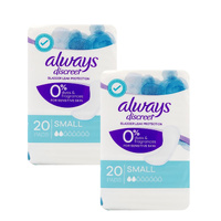Always Small Discreet Bladder Leak Protection Pads 20 Pack x2