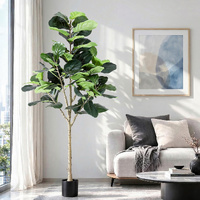 Artiss 180cm Artificial Fiddle Tree Faux Trees Indoor Decor Artificial Plants Lifelike Plant 1.8M