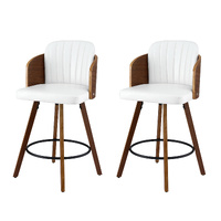 Artiss Wooden Bar Stools Swivel Kitchen Counter Stool Chair 58cm Seat Height