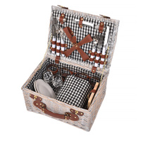 4 Person Picnic Basket Baskets Set Outdoor