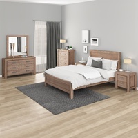 Nowra 5 Pieces King Size Bedroom Suite Oak Colour