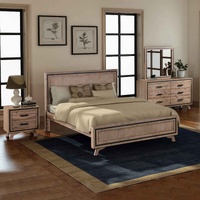 Seashore Silver Brush 4 Pcs Queen Bedroom DRS Suite