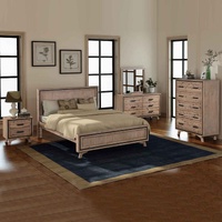 Seashore Silver Brush 5 Pcs Queen Bedroom Suite