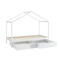  Bed Frame Wooden Single Timber White