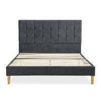  Fabric Bed Frame Double Mattress Grey