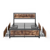  Queen Bed Frame Industrial Mattress