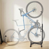 Weisshorn 4-in-1 Bike Parking Stand Vertical Floor Storage Rack for 24"-27.5" Bicycles, Adjustable Height Repair Maintenance Stand, Stable Indoor Gara